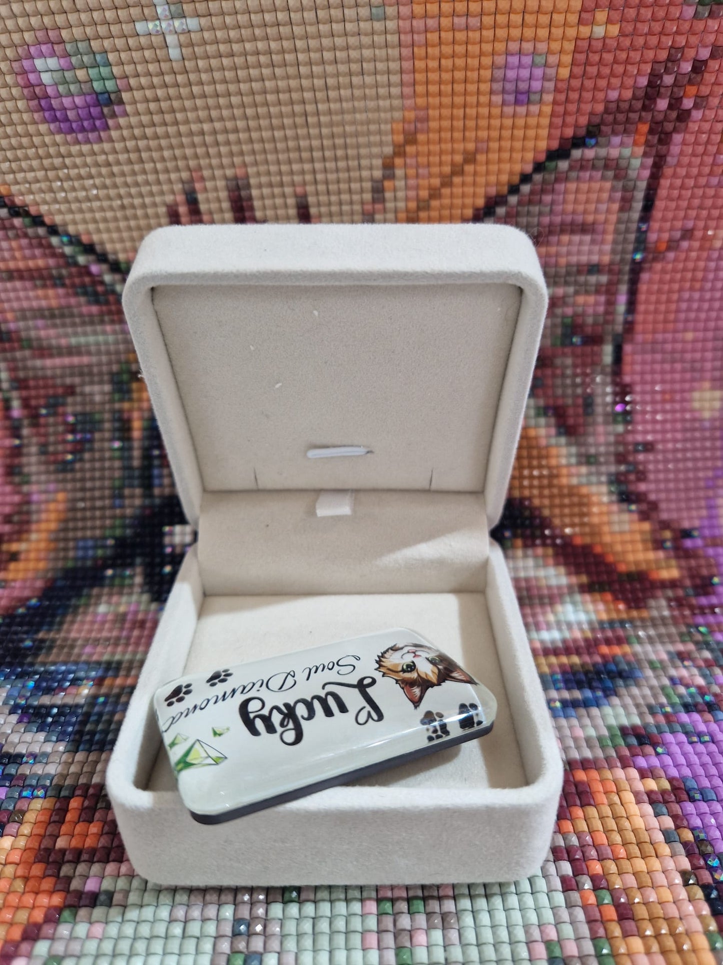 Cover Minder "Lucky Soul Diamonds" mit Glas & Magnet - Lucky Soul Diamonds