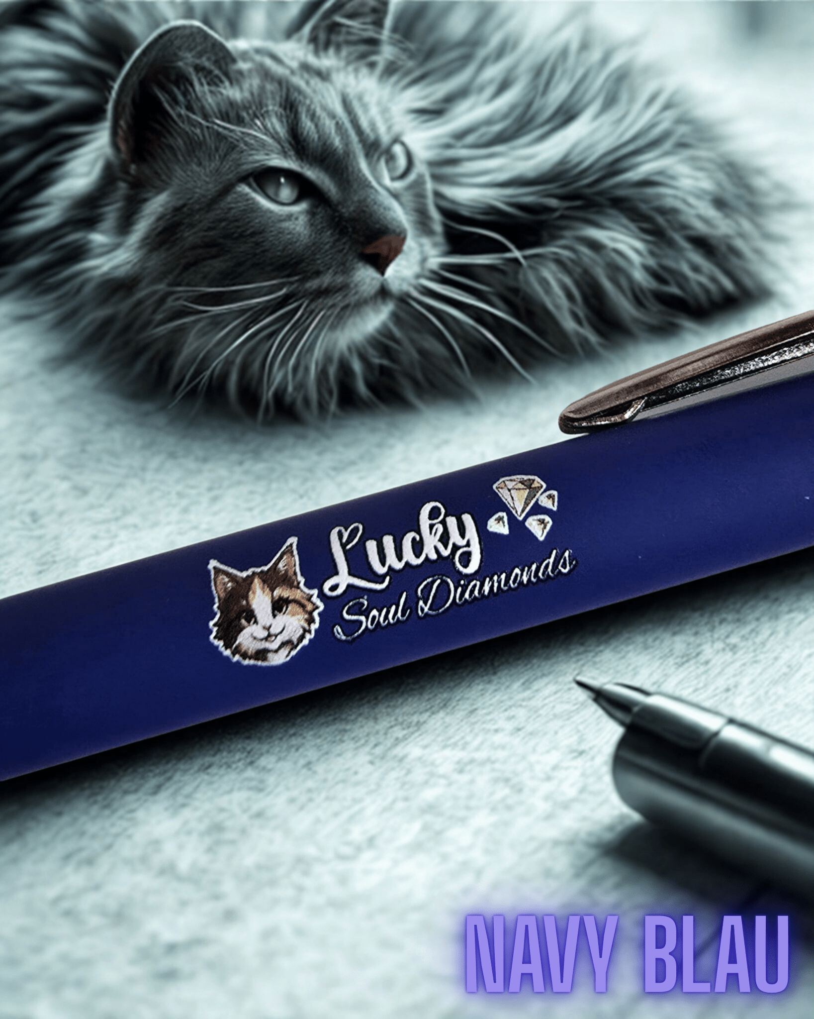 Premium Kugelschreiber aus Metall - Lucky Soul Diamonds