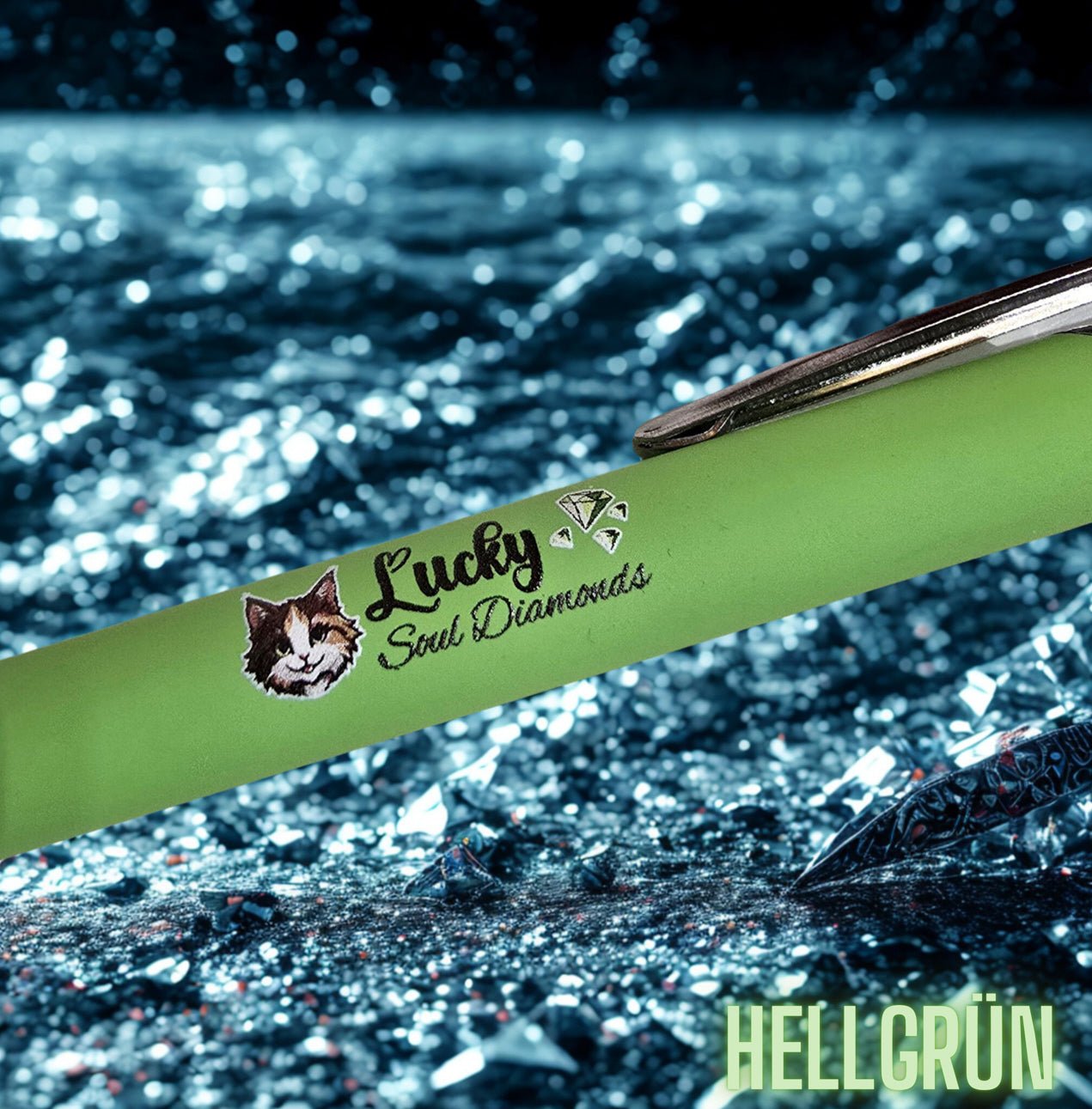 Premium Kugelschreiber aus Metall - Lucky Soul Diamonds