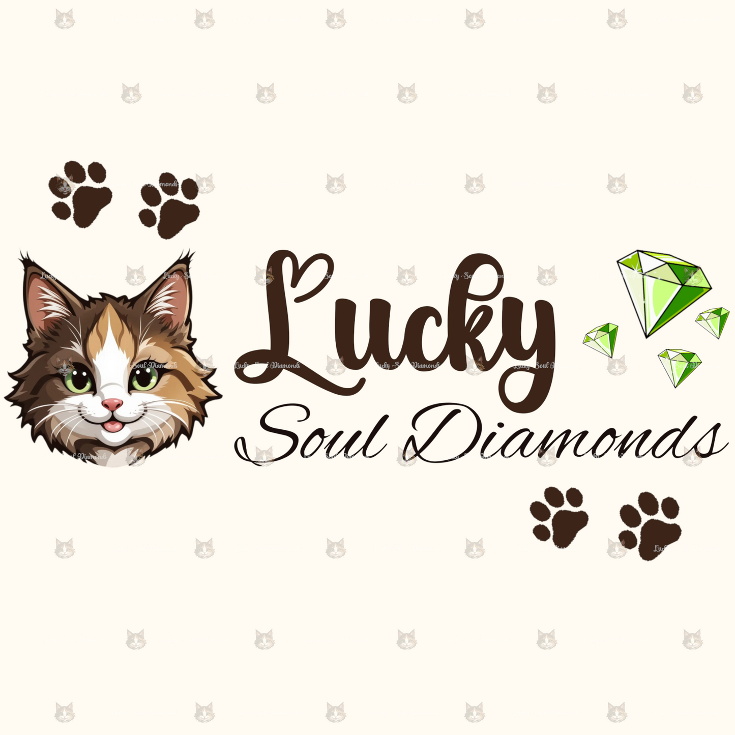 Coverpapier | Motiv: Lucky Soul Diamonds Logo