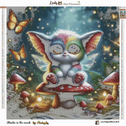 Marlin in the Woods 70x70cm - 150 Farben - Lucky Soul Diamonds