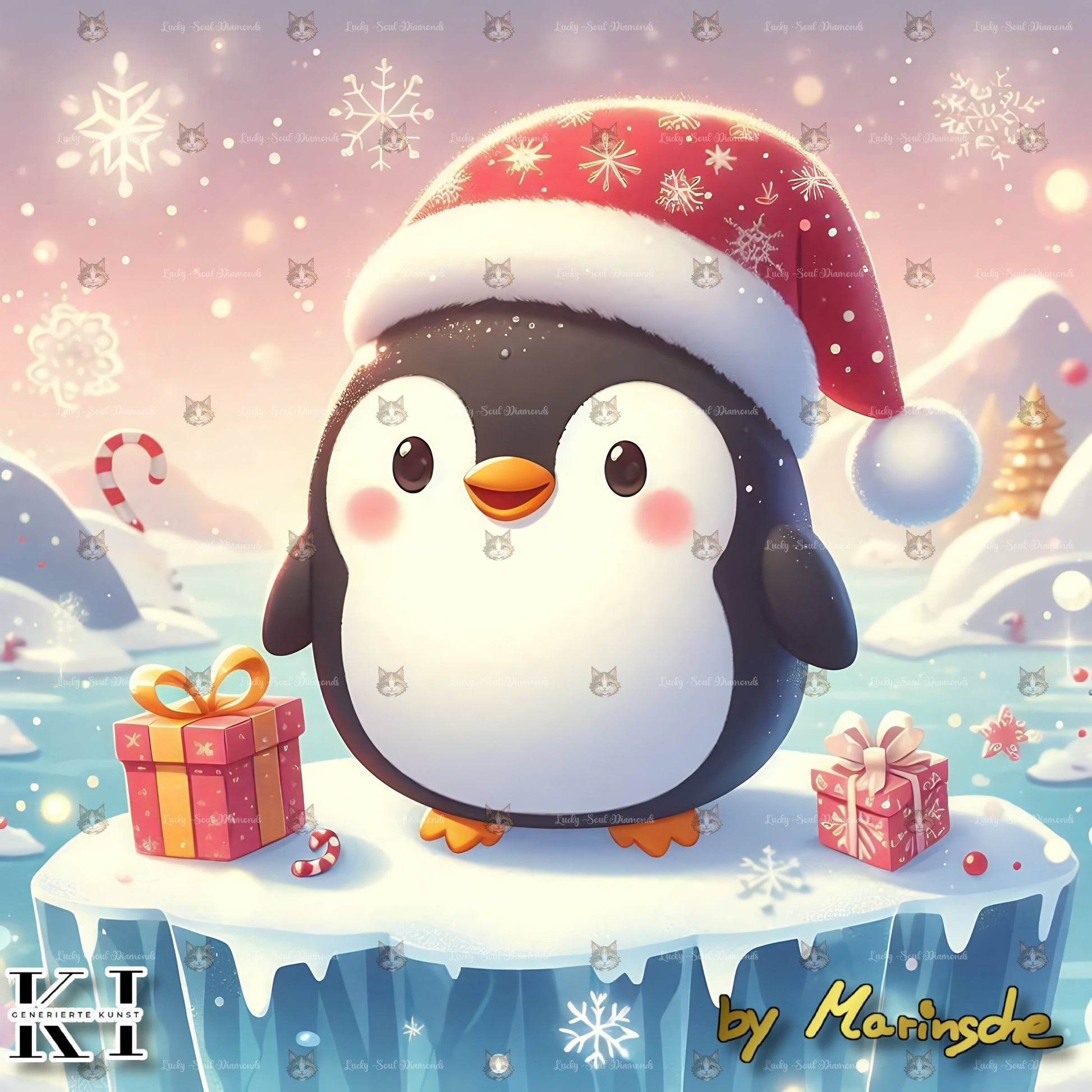 Christmas Pinguin - Lucky Soul Diamonds