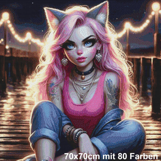 Starlit Cat Queen - Lucky Soul Diamonds