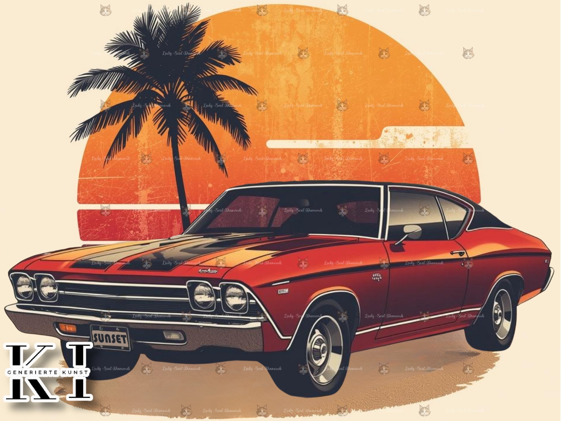 Sunset Dream Car - Lucky Soul Diamonds