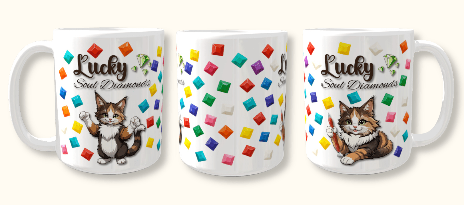 Tasse "Diamond Painting Steine" - Lucky Soul Diamonds