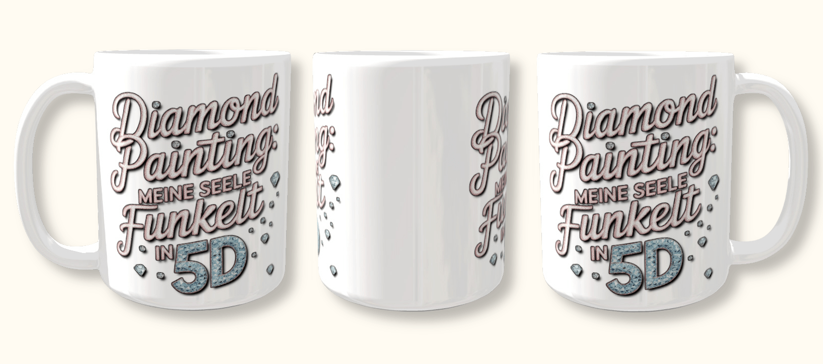 Tasse "Diamond Painting: Meine Seele funkelt in 5D" - Lucky Soul Diamonds
