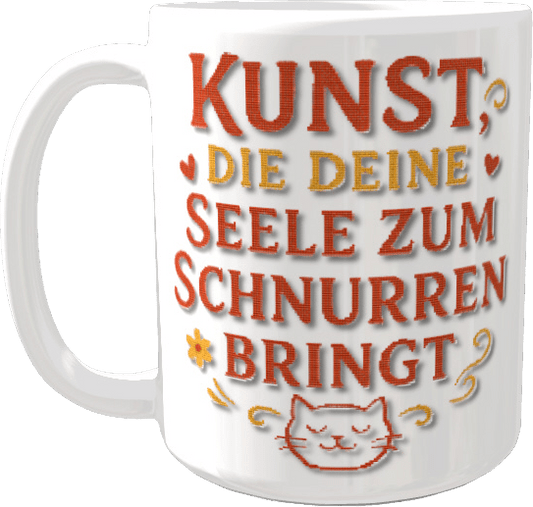 Tasse "Kunst die deine Seele zum schnurren bringt" - Lucky Soul Diamonds