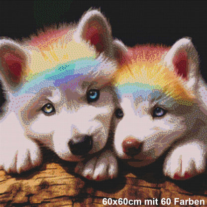 Rainbow Wolf Twins - Lucky Soul Diamonds