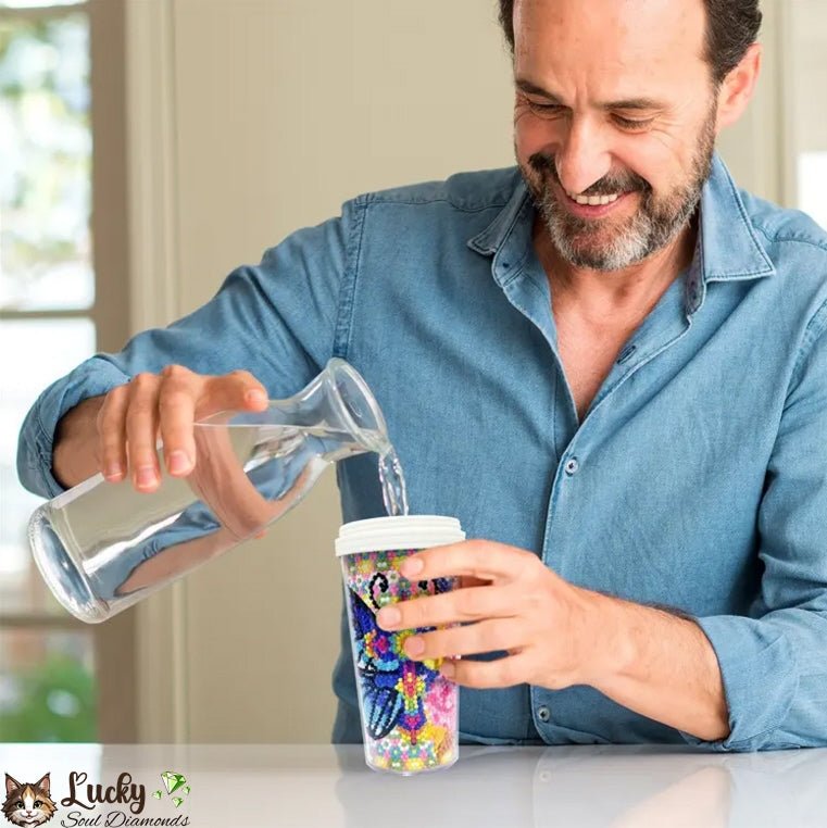 Diamond Painting Becher "Tomahawk" 470ml - Lucky Soul Diamonds