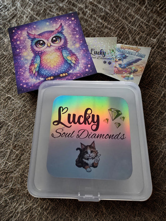 Aufbewahrungsbox für Coverpapier – kompakt & stabil | optional mit Lucky Soul Diamonds Logo